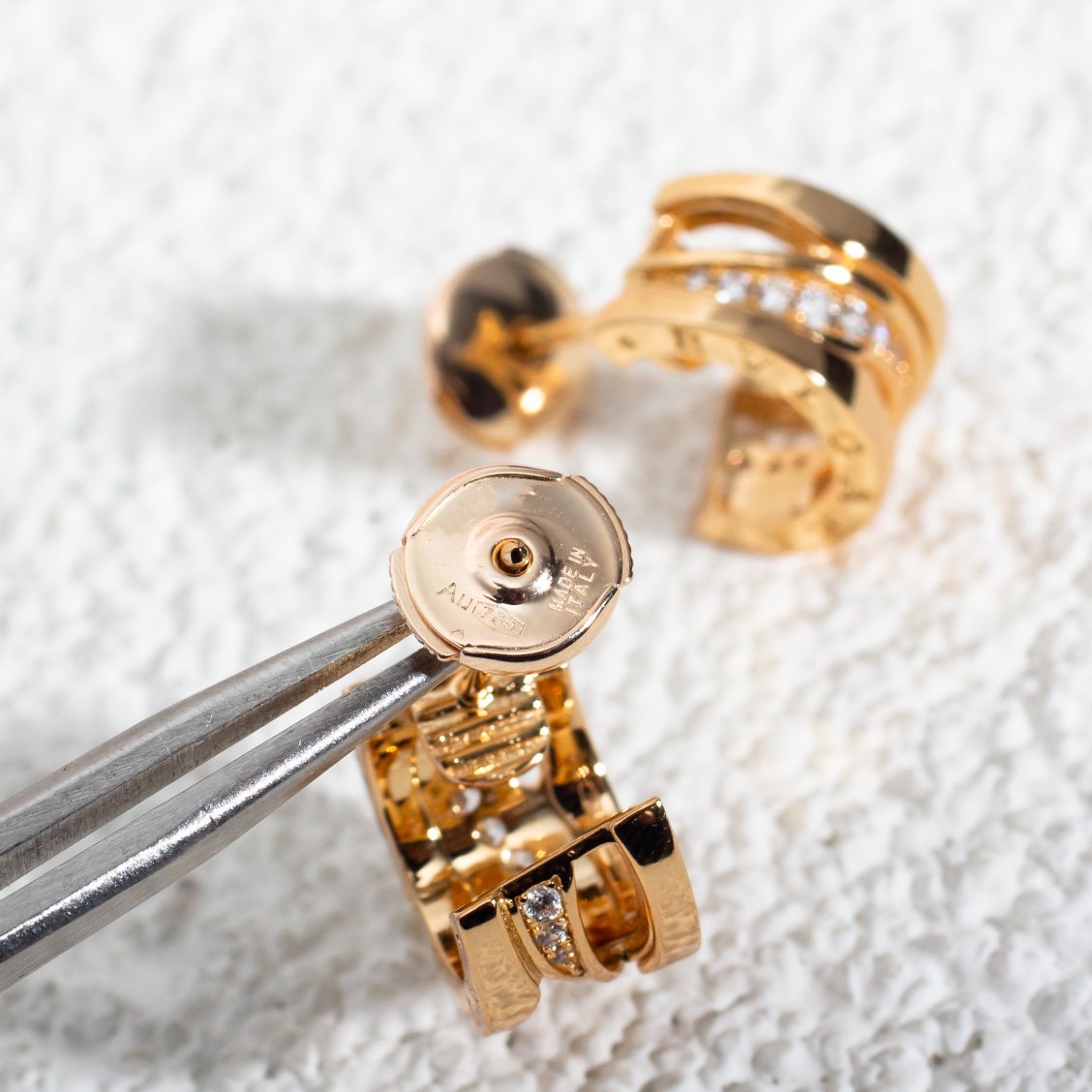 [Luxe Jewelry]ZERO 1 PINK GOLD DIAMONDS EARRINGS