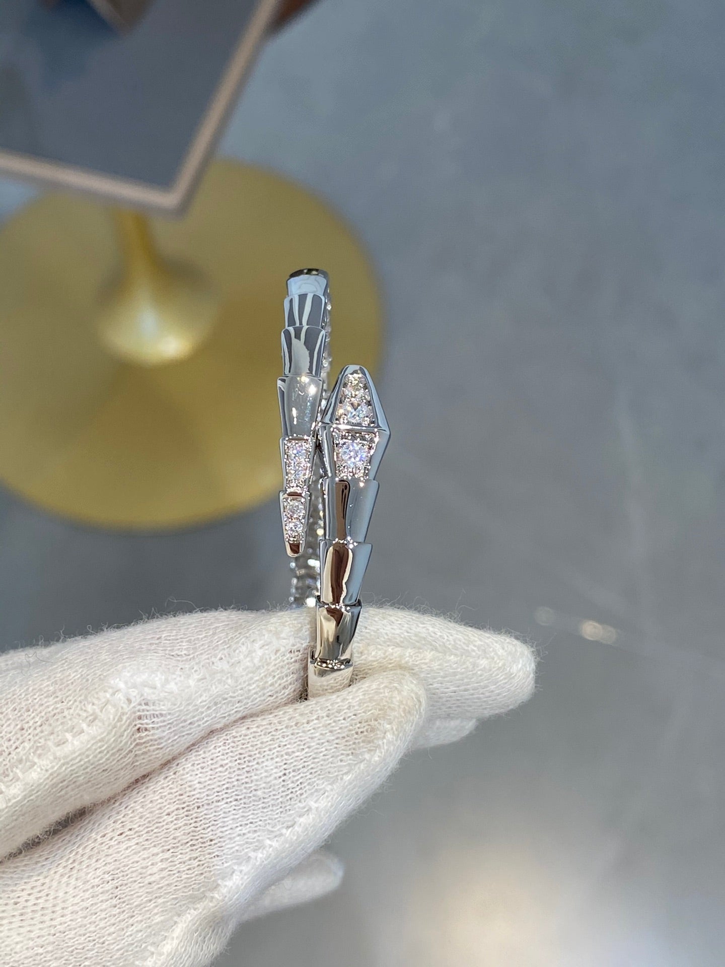 [Luxe Jewelry]SERPENTI BRACELET DIAMONDS SILVER
