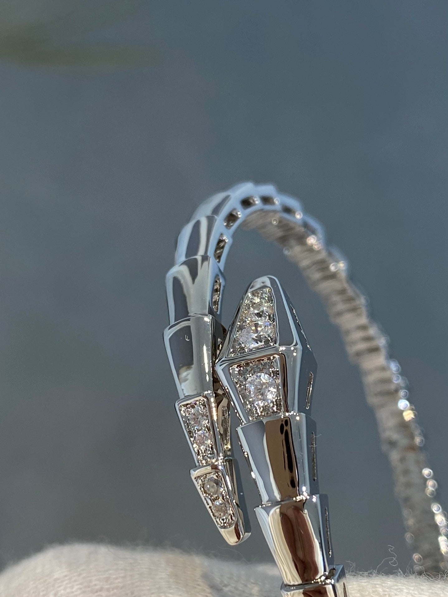 [Luxe Jewelry]SERPENTI BRACELET DIAMONDS SILVER