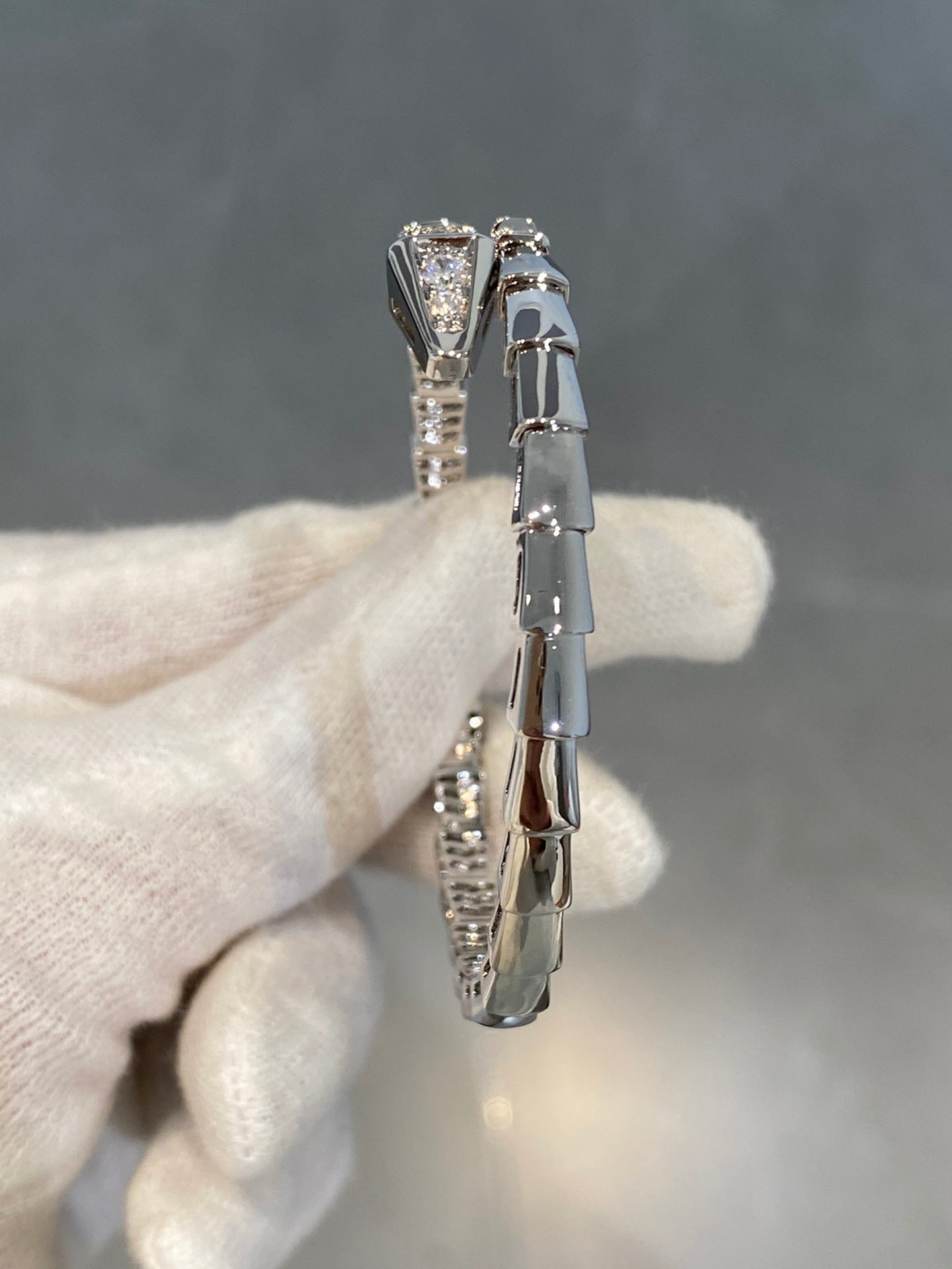 [Luxe Jewelry]SERPENTI BRACELET DIAMONDS SILVER