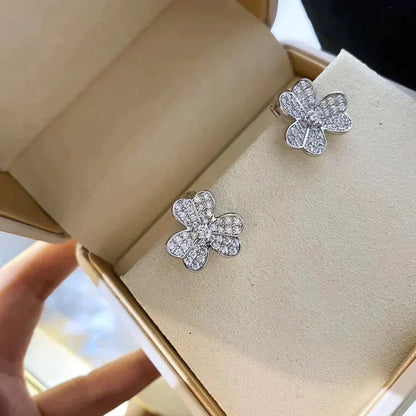 [Luxe Jewelry]CLOVER COMOS DIAMOND EARRINGS SILVER