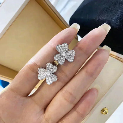 [Luxe Jewelry]CLOVER COMOS DIAMOND EARRINGS SILVER