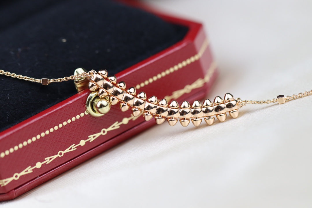 [Luxe Jewelry]CLASH PINK GOLD NECKLACE