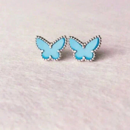 [Luxe Jewelry]BUTTERFLY TURQUOISE EARRINGS SILVER
