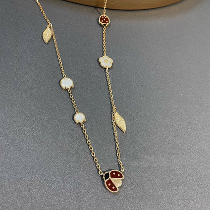 [Luxe Jewelry]LUCKY SPRING 15 MOTIFS GOLD NECKLACE