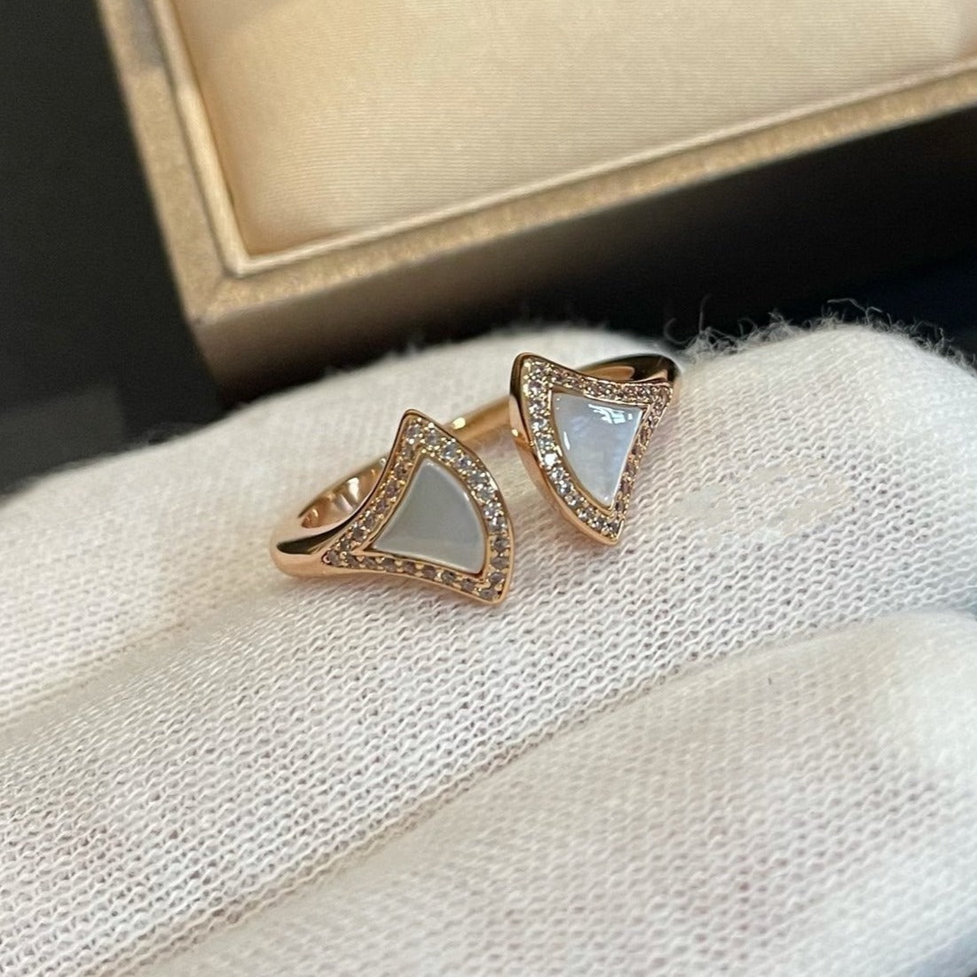 [Luxe Jewelry]DREAM MOP DIAMOND OPEN RING
