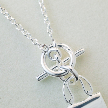 [Luxe Jewelry]POP H PEDANT SILVER NECKLACE