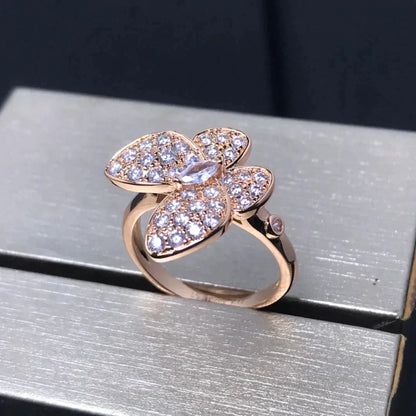 [Luxe Jewelry]BUTTERFLY PINK GOLD DIAMOND RING