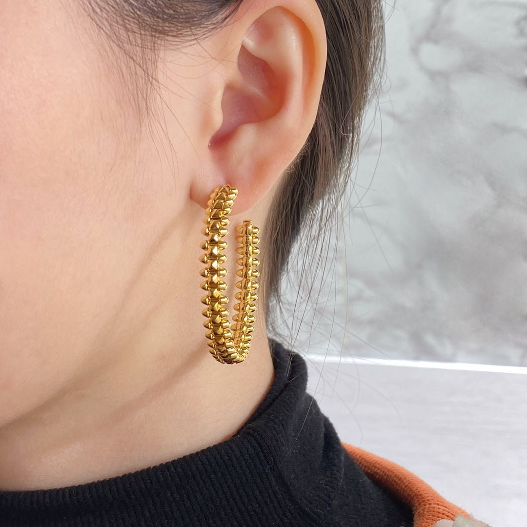 [Luxe Jewelry]CLASH HOOP EARRINGS