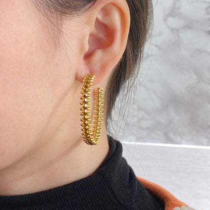 [Luxe Jewelry]CLASH LARGE HOOP EARRINGS