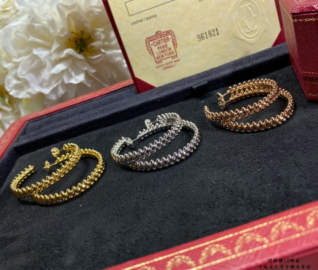 [Luxe Jewelry]CLASH LARGE HOOP EARRINGS