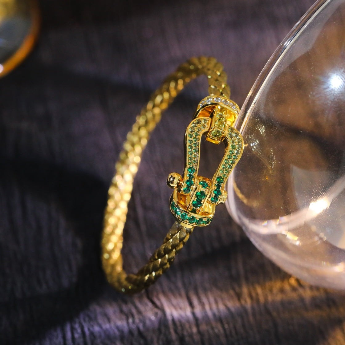 [Luxe Jewelry]FORCE 10 GOLD GREEN DIAMOND PAVED
