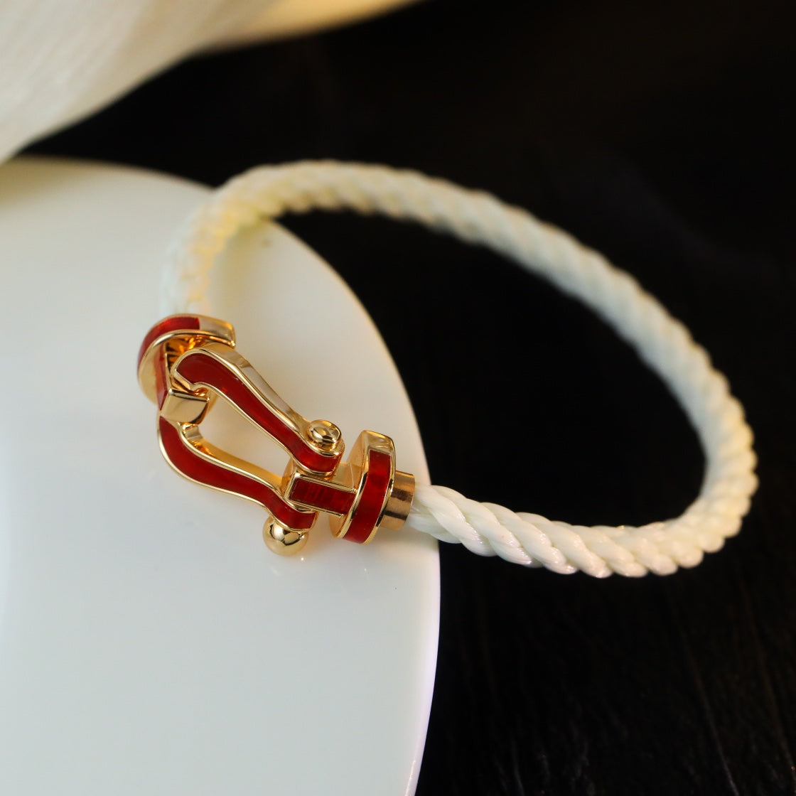 [Luxe Jewelry]FORCE 10 WHITE TEXTILE DIAMOND PAVED