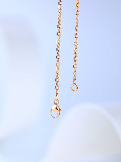 [Luxe Jewelry]H CAGE PINK GOLD NECKLACE