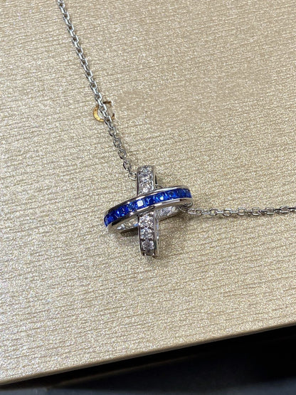 [Luxe Jewelry]LIENS DIAMOND SILVER NECKLACE