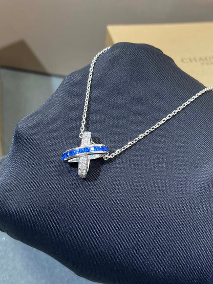 [Luxe Jewelry]LIENS DIAMOND SILVER NECKLACE