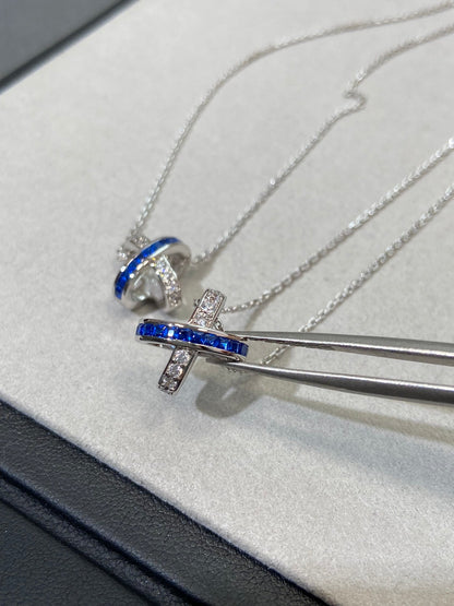 [Luxe Jewelry]LIENS DIAMOND SILVER NECKLACE