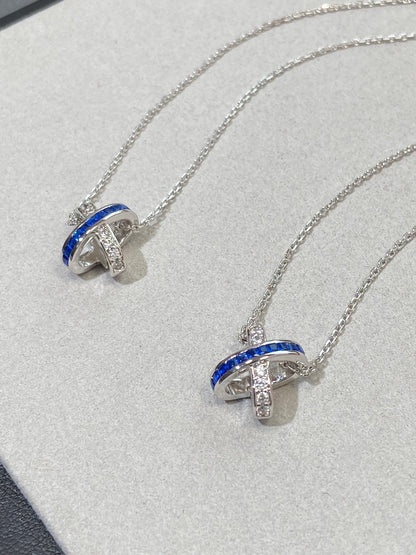 [Luxe Jewelry]LIENS DIAMOND SILVER NECKLACE
