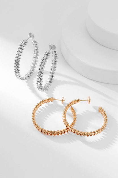[Luxe Jewelry]CLASH HOOP EARRINGS