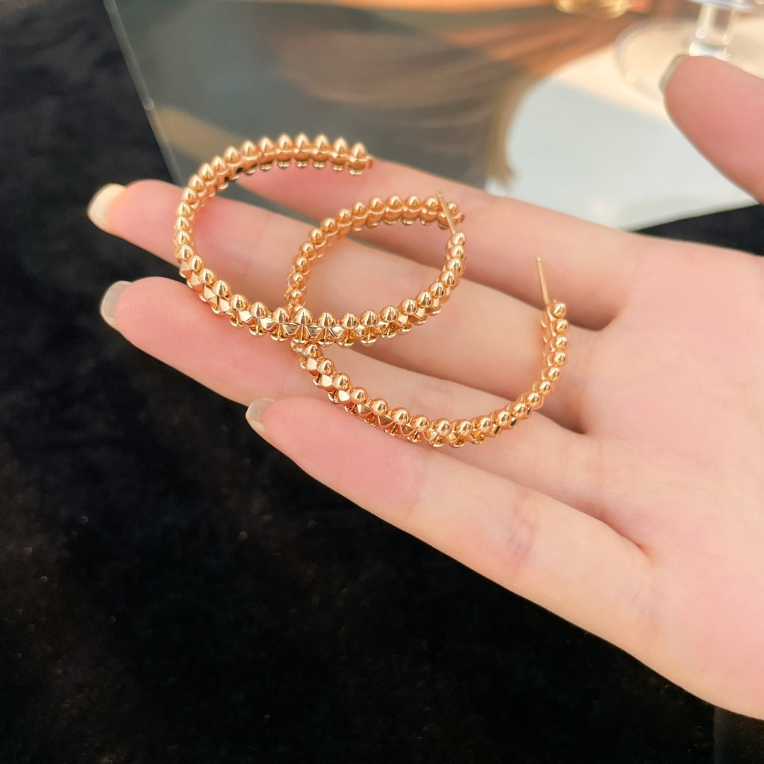 [Luxe Jewelry]CLASH HOOP EARRINGS