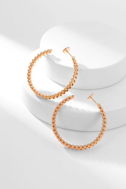 [Luxe Jewelry]CLASH HOOP EARRINGS