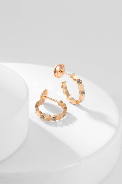 [Luxe Jewelry]BEE LOVE DIAMOND HOOP EARRINGS