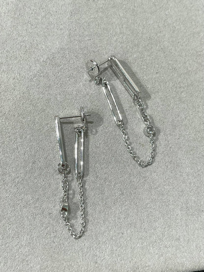 [Luxe Jewelry]CHAINE CHAOS DIAMOND DROP EARRINGS