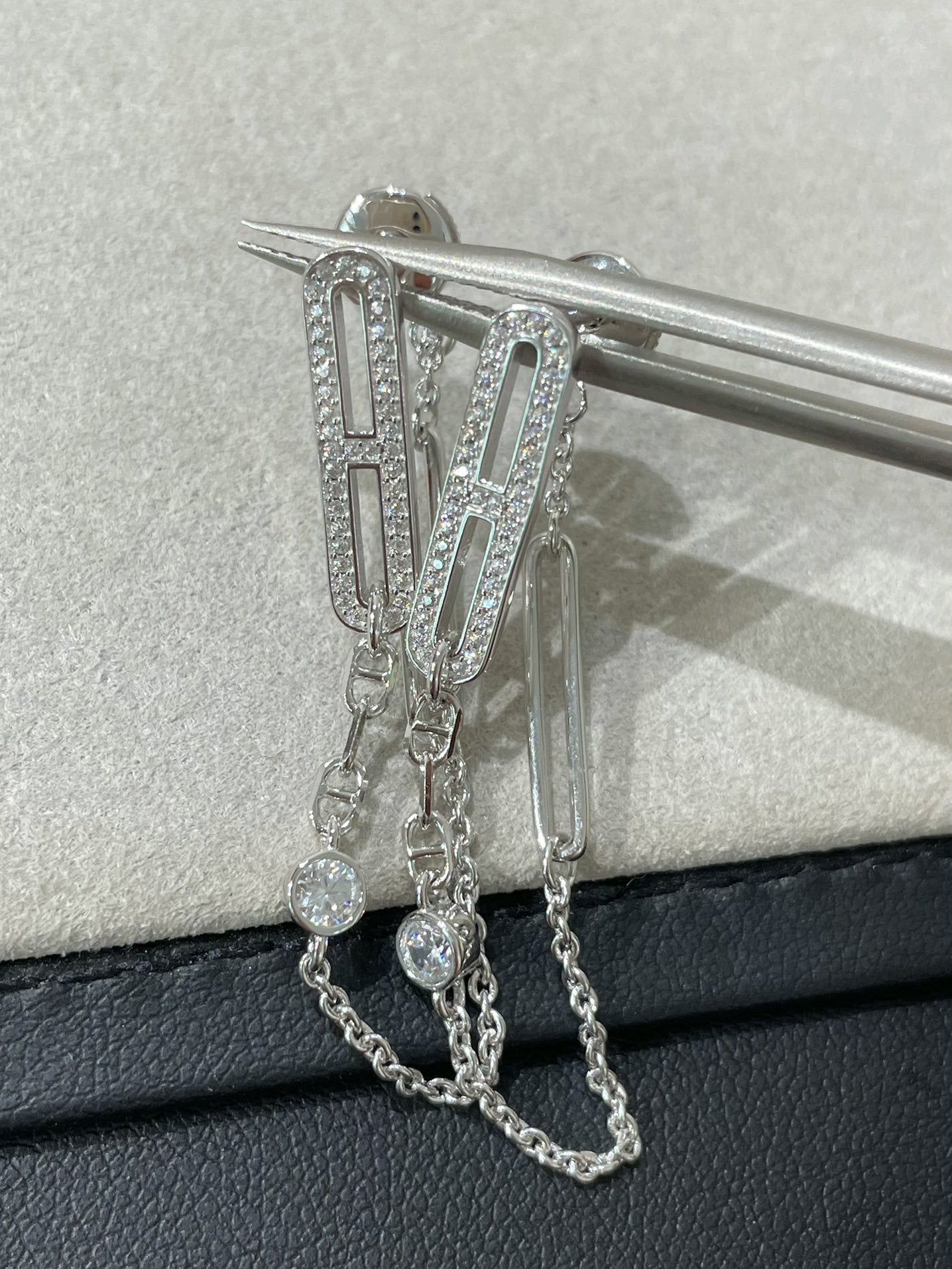 [Luxe Jewelry]CHAINE CHAOS DIAMOND DROP EARRINGS