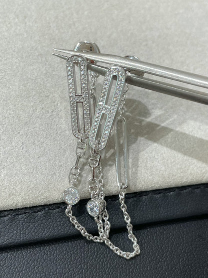 [Luxe Jewelry]CHAINE CHAOS DIAMOND DROP EARRINGS