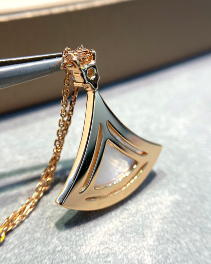 [Luxe Jewelry]DREAM MOP DIAMOND PAVED PINK GOLD NECKLACE