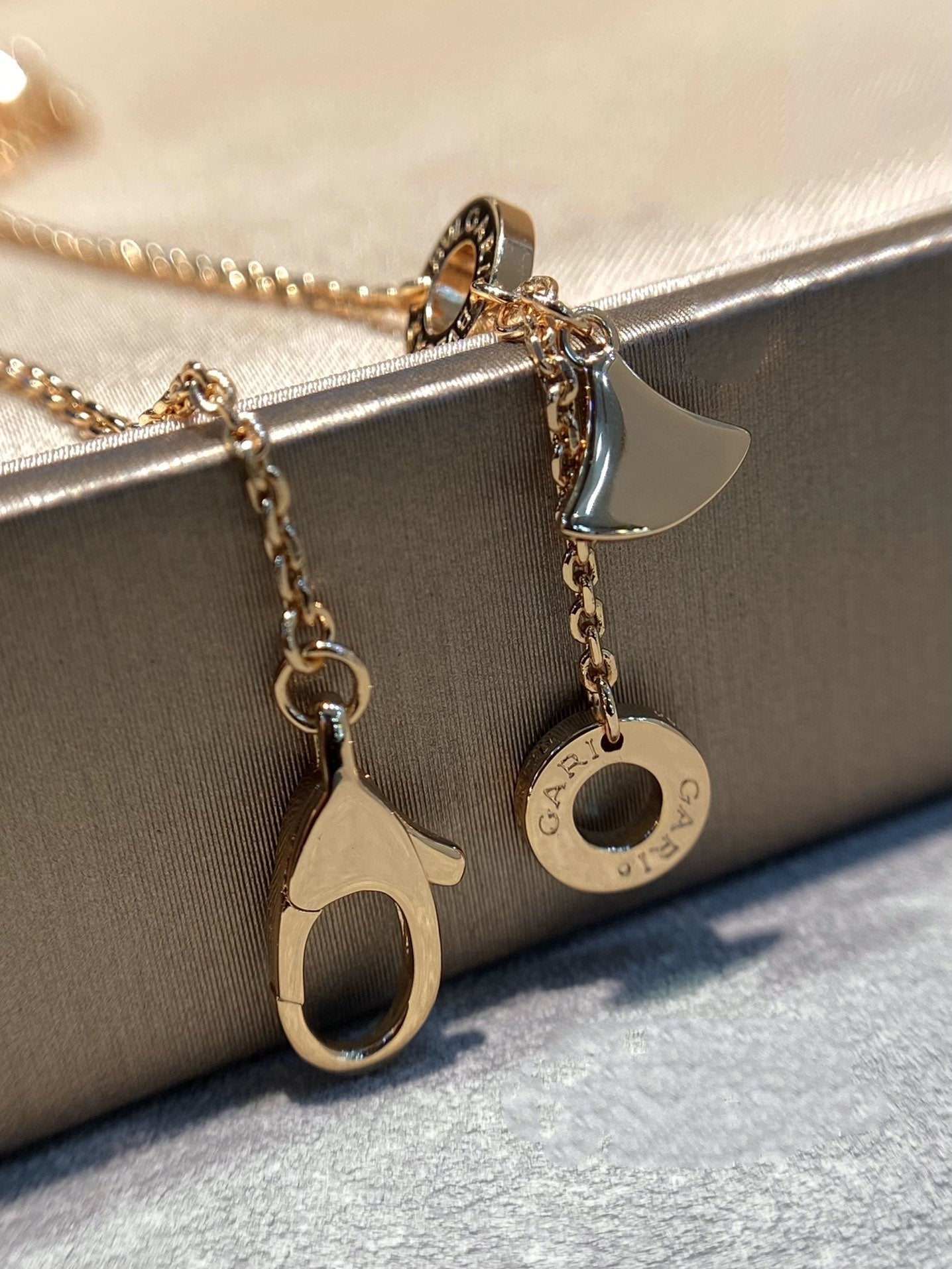 [Luxe Jewelry]DREAM MOP DIAMOND PAVED PINK GOLD NECKLACE