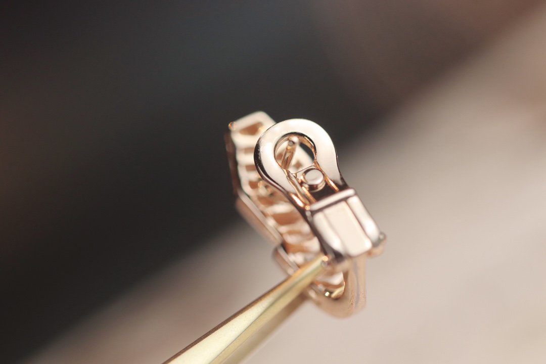 [Luxe Jewelry]SERPENT PINK GOLD DIAMOND EARRINGS