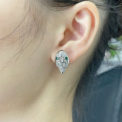 [Luxe Jewelry]SERPENT DIAMOND STUD EARRINGS