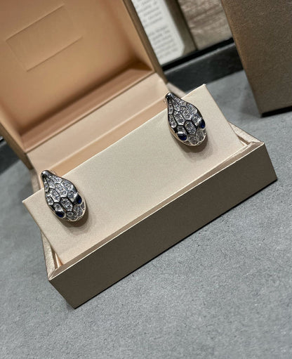 [Luxe Jewelry]SERPENT DIAMOND STUD EARRINGS