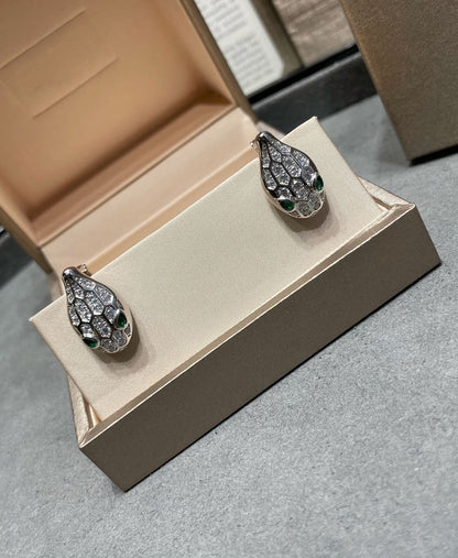 [Luxe Jewelry]SERPENT DIAMOND STUD EARRINGS