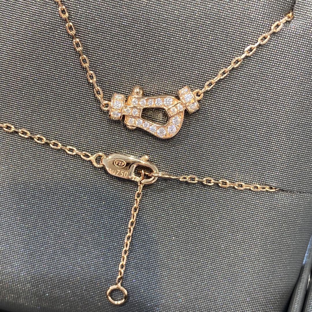 [Luxe Jewelry]FORCE 10 DIAMOND PINK GOLD NECKLACE MINI MODEL