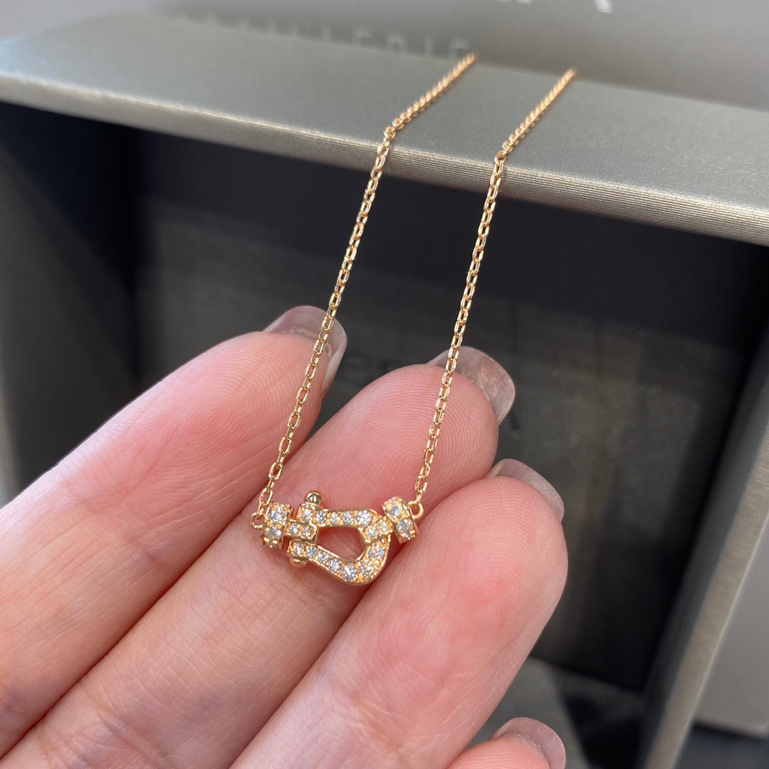 [Luxe Jewelry]FORCE 10 DIAMOND PINK GOLD NECKLACE MINI MODEL