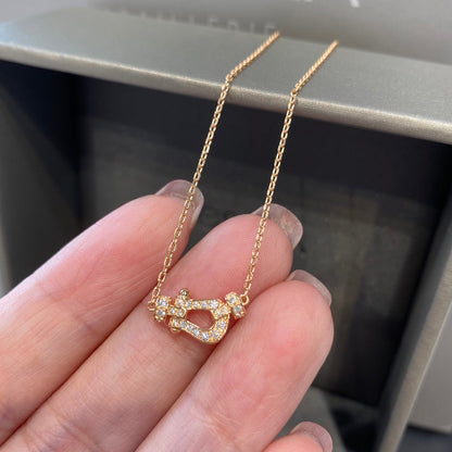 [Luxe Jewelry]FORCE 10 DIAMOND PINK GOLD NECKLACE MINI MODEL