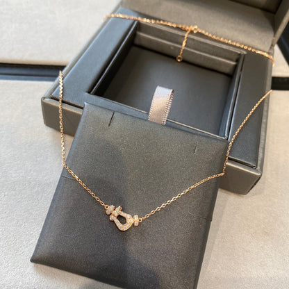 [Luxe Jewelry]FORCE 10 DIAMOND PINK GOLD NECKLACE MINI MODEL