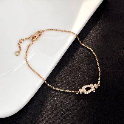 [Luxe Jewelry]FORCE 10 FULL DIAMOND BUCKLE CHAIN LINK MINI MODEL