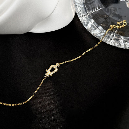 [Luxe Jewelry]FORCE 10 FULL DIAMOND BUCKLE CHAIN LINK MINI MODEL