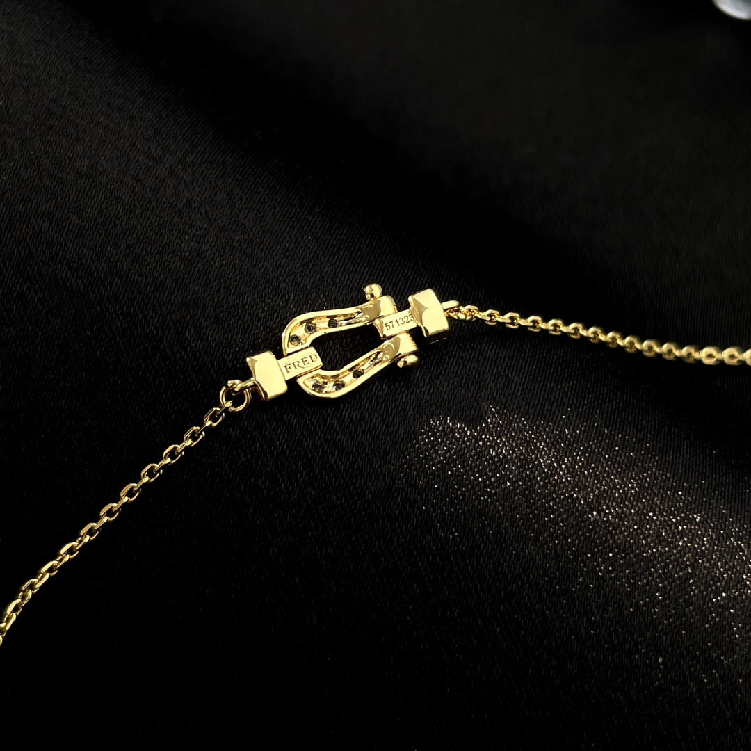 [Luxe Jewelry]FORCE 10 FULL DIAMOND BUCKLE CHAIN LINK MINI MODEL