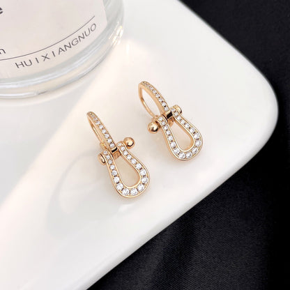 [Luxe Jewelry]FORCE 10 FULL DIAMOND DROP EARRINGS MEDIUM MODEL