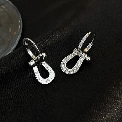 [Luxe Jewelry]FORCE 10 FULL DIAMOND DROP EARRINGS MEDIUM MODEL