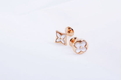 [Luxe Jewelry]STAR AND SUN PINK GOLD MOP STUD EARRINGS