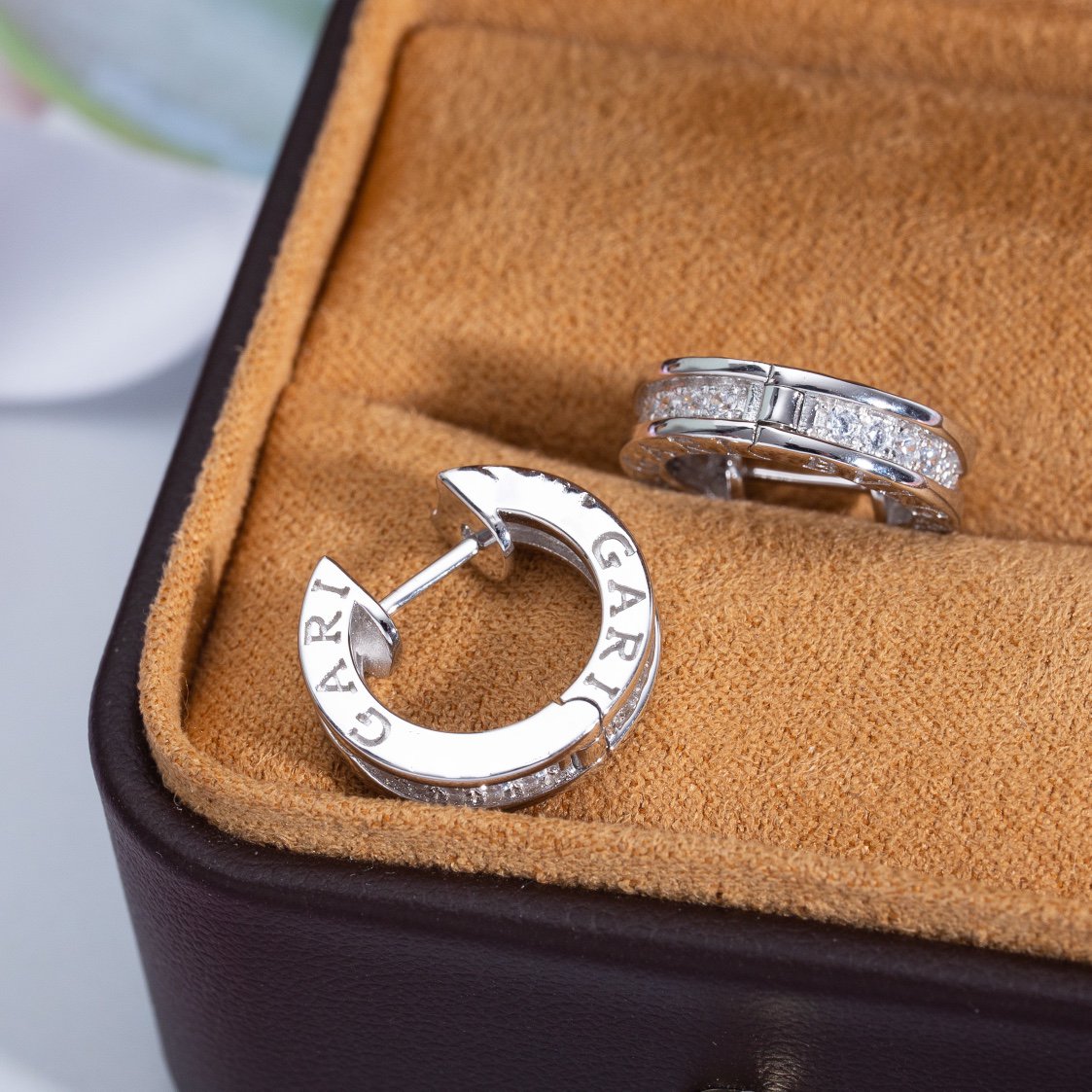 [Luxe Jewelry]ZERO 1 MINI SILVER DIAMOND EARRINGS
