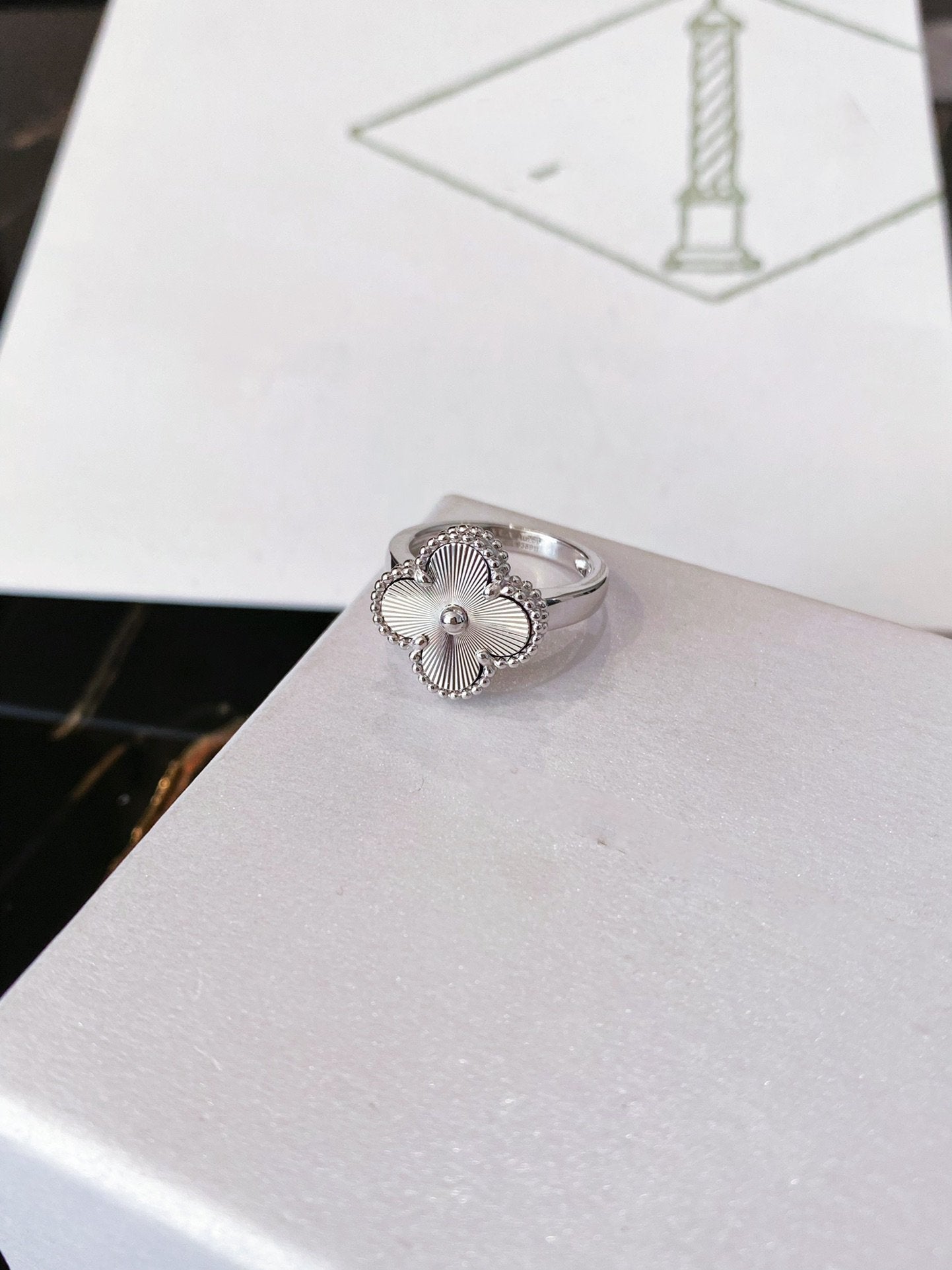 [Luxe Jewelry]CLOVER SILVER RING