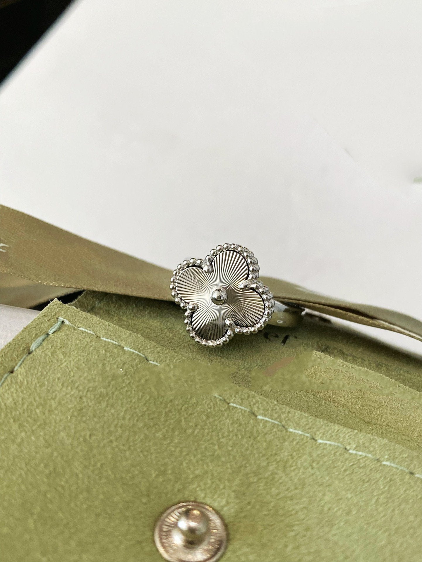 [Luxe Jewelry]CLOVER SILVER RING