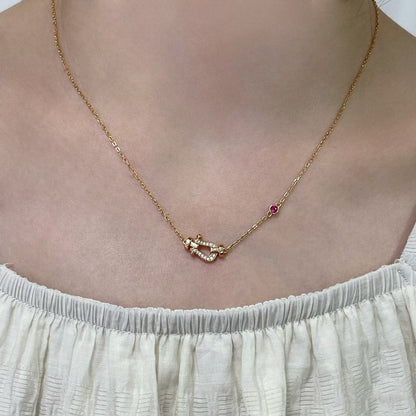 [Luxe Jewelry]FORCE 10 DIAMOND PINK GOLD NECKLACE