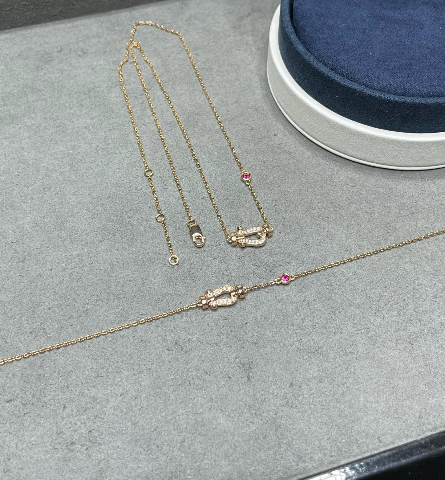 [Luxe Jewelry]FORCE 10 DIAMOND PINK GOLD NECKLACE